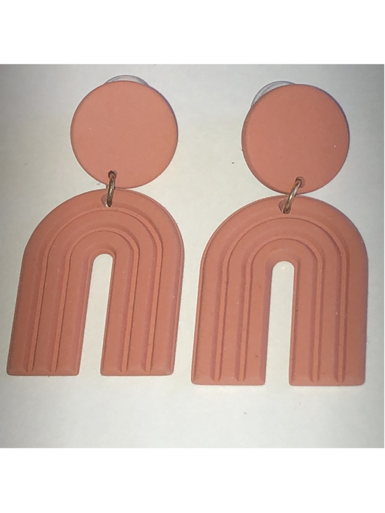Jewelry - Terracotta Clay Retro Boho Arch Earrings